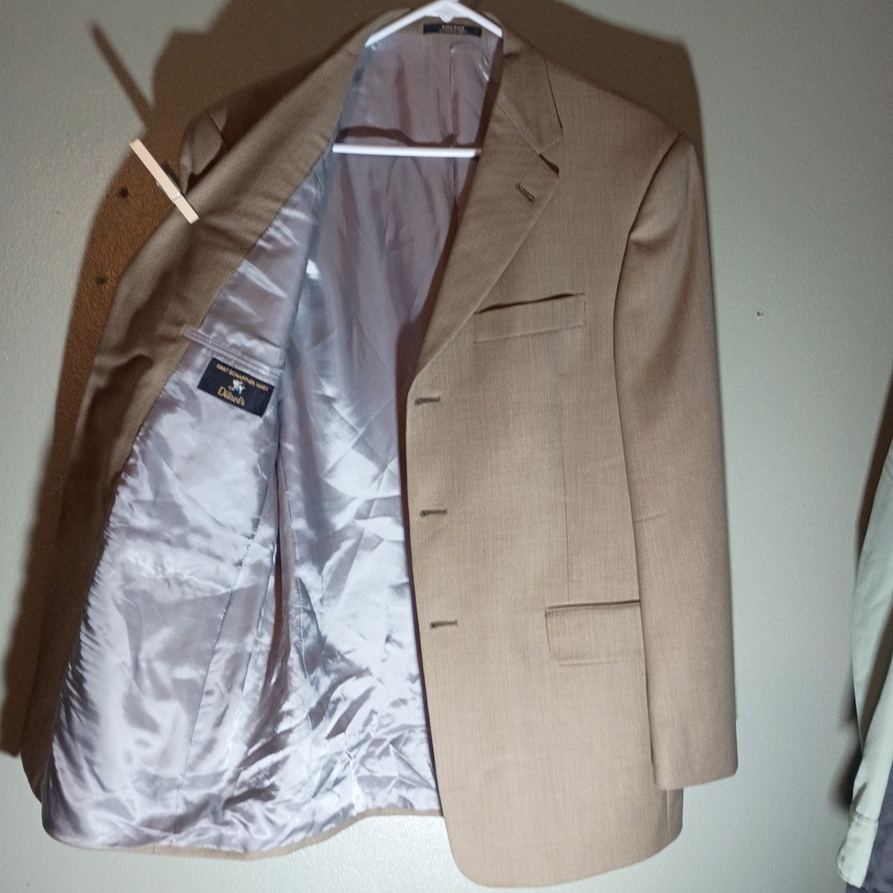 Hart Schaffner Marx Blazer Mens 40R Tan 3 Button Sport Coat Dillard's